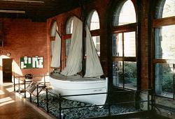 Shackleton's Boat, the James Caird, on 
display at Dulwich College